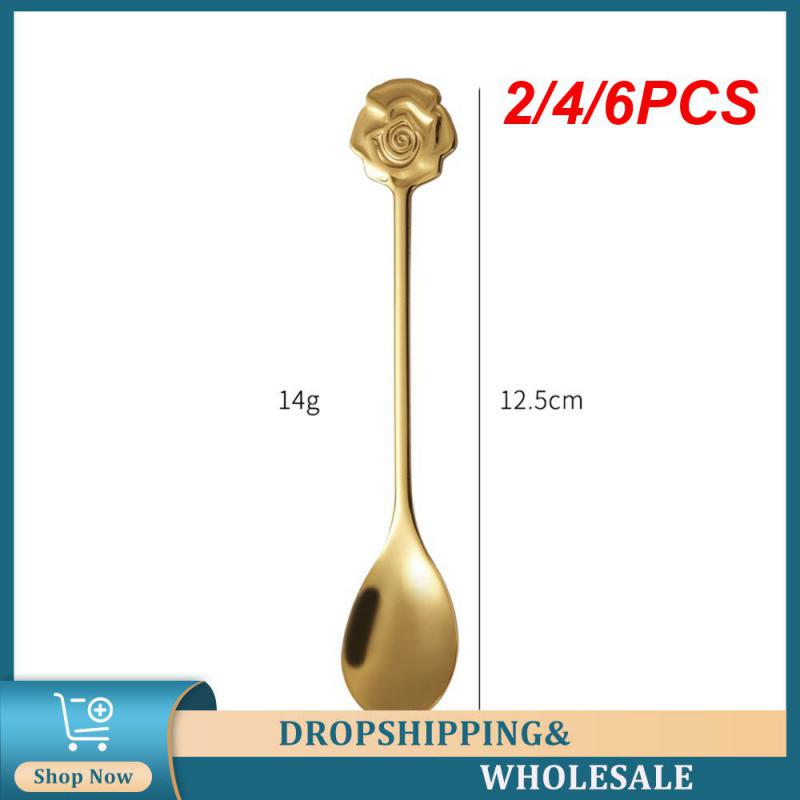 2/4/6PCS Coffee Spoon Creative Mini Rose Shape Tea Spoons Coffee Scoop Stainless Steel Teaspoons
2/4/6PCS Coffee Spoon Creative Mini Rose Shape Tea Spoons Coffee Scoop Stainless Steel Teaspoons