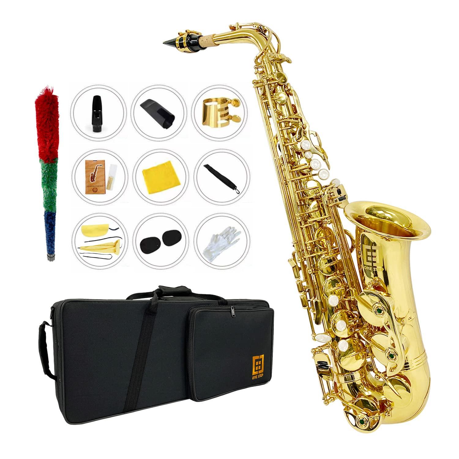 Alto Saxophone 11 Piece Set E Saxophone Gold Lacquer with Case Engraved Beginner Saxophone Introductory Set
Alto Saxophone 11 Piece Set E Saxophone Gold Lacquer with Case Engraved Beginner Saxophone Introductory Set