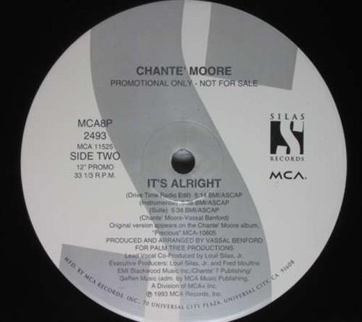 12inch Record CHANTÉ MOORE - It s Alright MCA8P2493 Silas Records, 1993 US Soul/Funk Used
12inch Record CHANTÉ MOORE - It s Alright MCA8P2493 Silas Records, 1993 US Soul/Funk Used