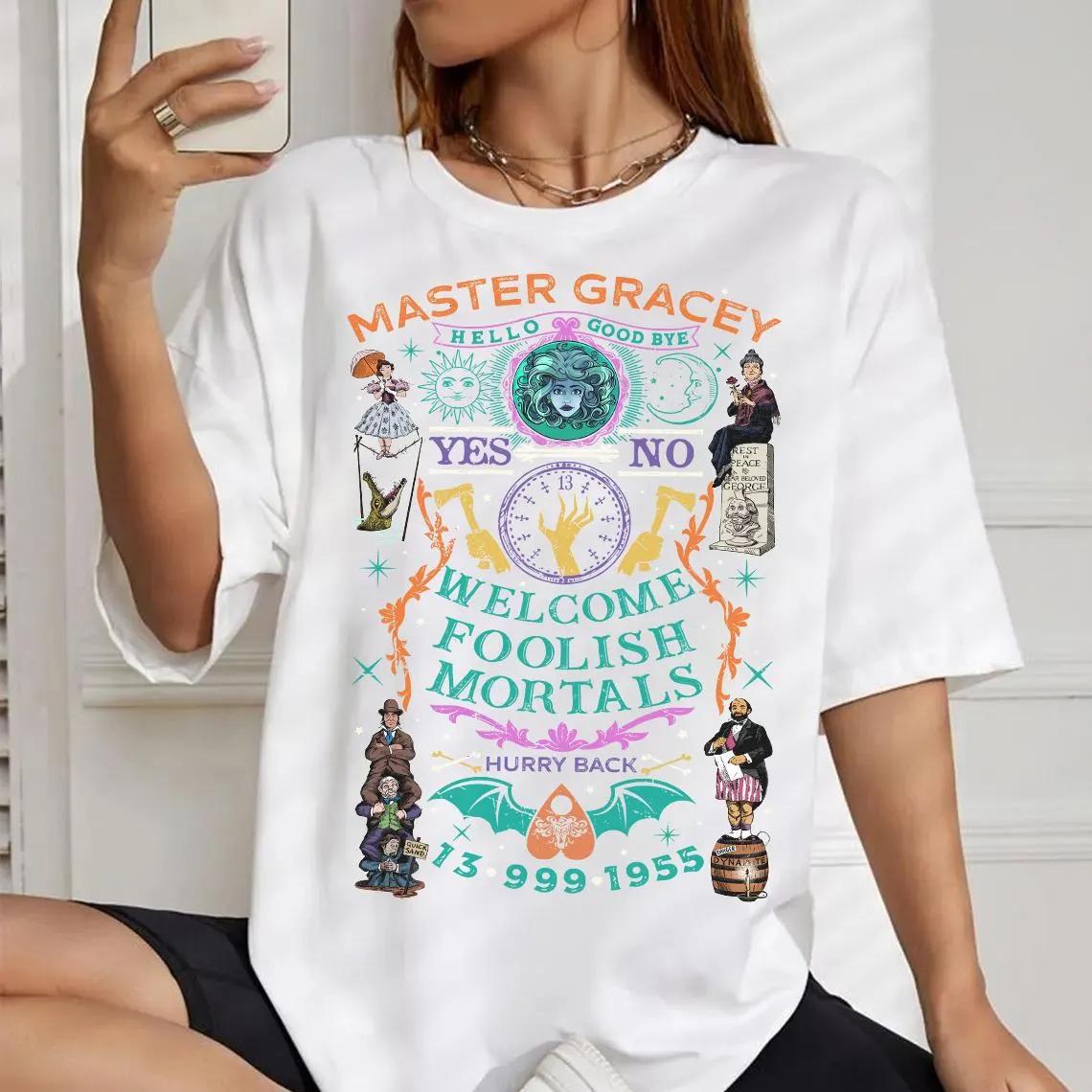 2026 New Haunted House Welcome Ghost Hat Box Ghost Print TShirt Couple Women Cotton TShirt Relaxed Top Travel Top S
2026 New Haunted House Welcome Ghost Hat Box Ghost Print TShirt Couple Women Cotton TShirt Relaxed Top Travel Top S