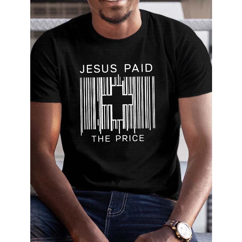 European Size Plus Size Men s Summer T-Shirt, Jesus Pay Barcode Design Pattern Printed Short Sleeve T-Shirt, Trendy Casual Daily Clothing, Large Size 4XL чорний
European Size Plus Size Men s Summer T-Shirt, Jesus Pay Barcode Design Pattern Printed Short Sleeve T-Shirt, Trendy Casual Daily Clothing, Large Size 4XL чорний