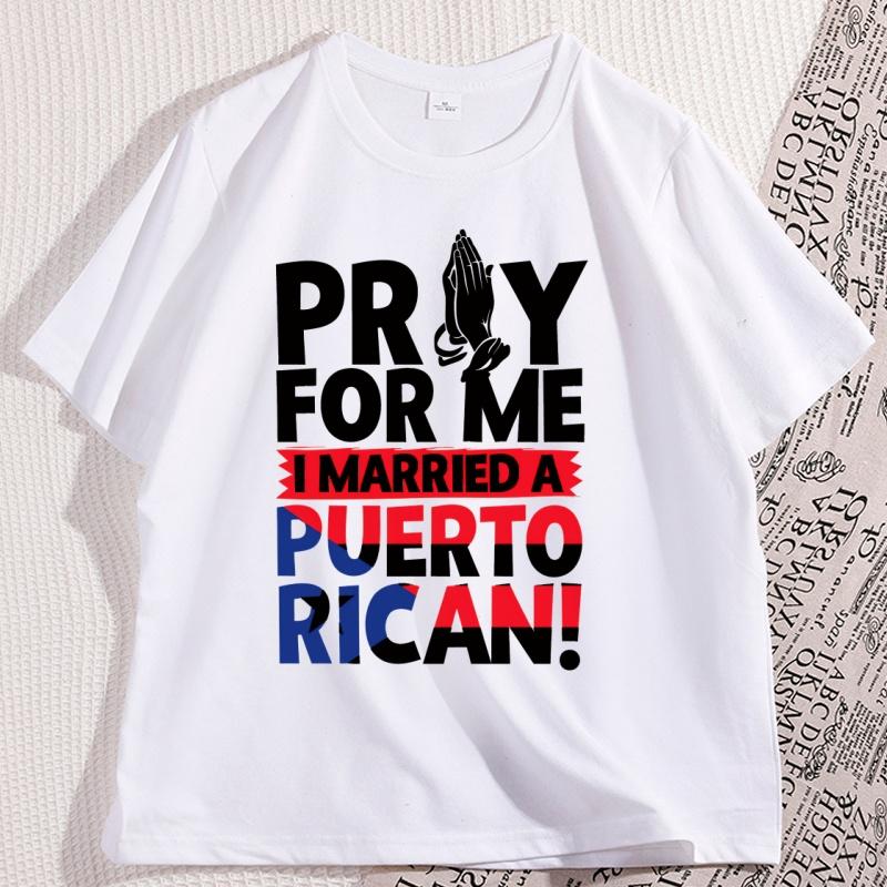 Pray for Me I Married A Puerto Rican T Shirt Unisex Casual Soft Tshirts Oneck Short Sleeve Loose Tees Comfortable Short Sleeve 3XL
Pray for Me I Married A Puerto Rican T Shirt Unisex Casual Soft Tshirts Oneck Short Sleeve Loose Tees Comfortable Short Sleeve 3XL