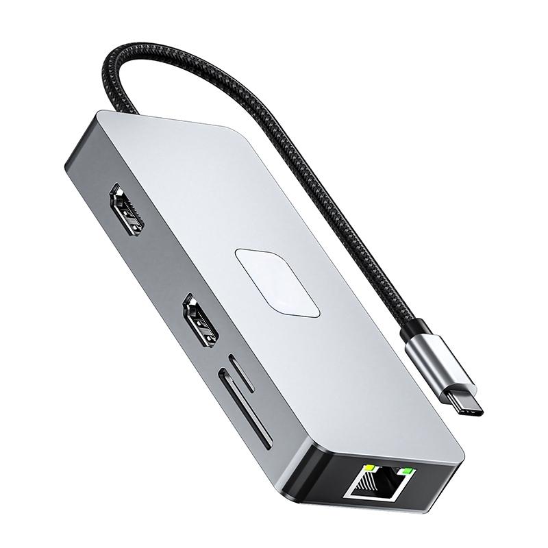 BYL-2315 10-in-1 Type-C Hub to PD 100W Charging RJ45 USB 3.0 USB-C HD 4K Video Output Card Reader As Shown A
BYL-2315 10-in-1 Type-C Hub to PD 100W Charging RJ45 USB 3.0 USB-C HD 4K Video Output Card Reader As Shown A