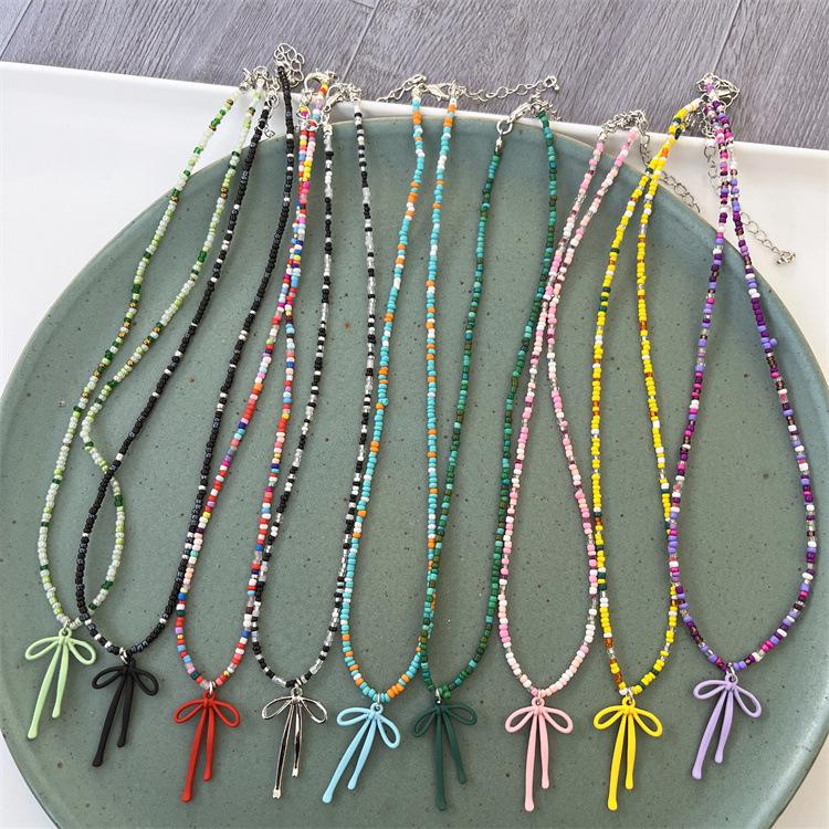 Korean Luxury Seed Bead Bow Necklace: 2024 Women s High-End Temperament Clavicle Accessory жёлтый
Korean Luxury Seed Bead Bow Necklace: 2024 Women s High-End Temperament Clavicle Accessory жёлтый