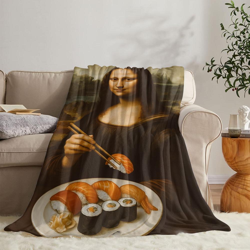 Funny Mona Lisa Throw Soft Flannel Throw Summer Blanket Lightweight Cozy Nap Blanket for Sofa Bed Travel 100cmx150cm
Funny Mona Lisa Throw Soft Flannel Throw Summer Blanket Lightweight Cozy Nap Blanket for Sofa Bed Travel 100cmx150cm