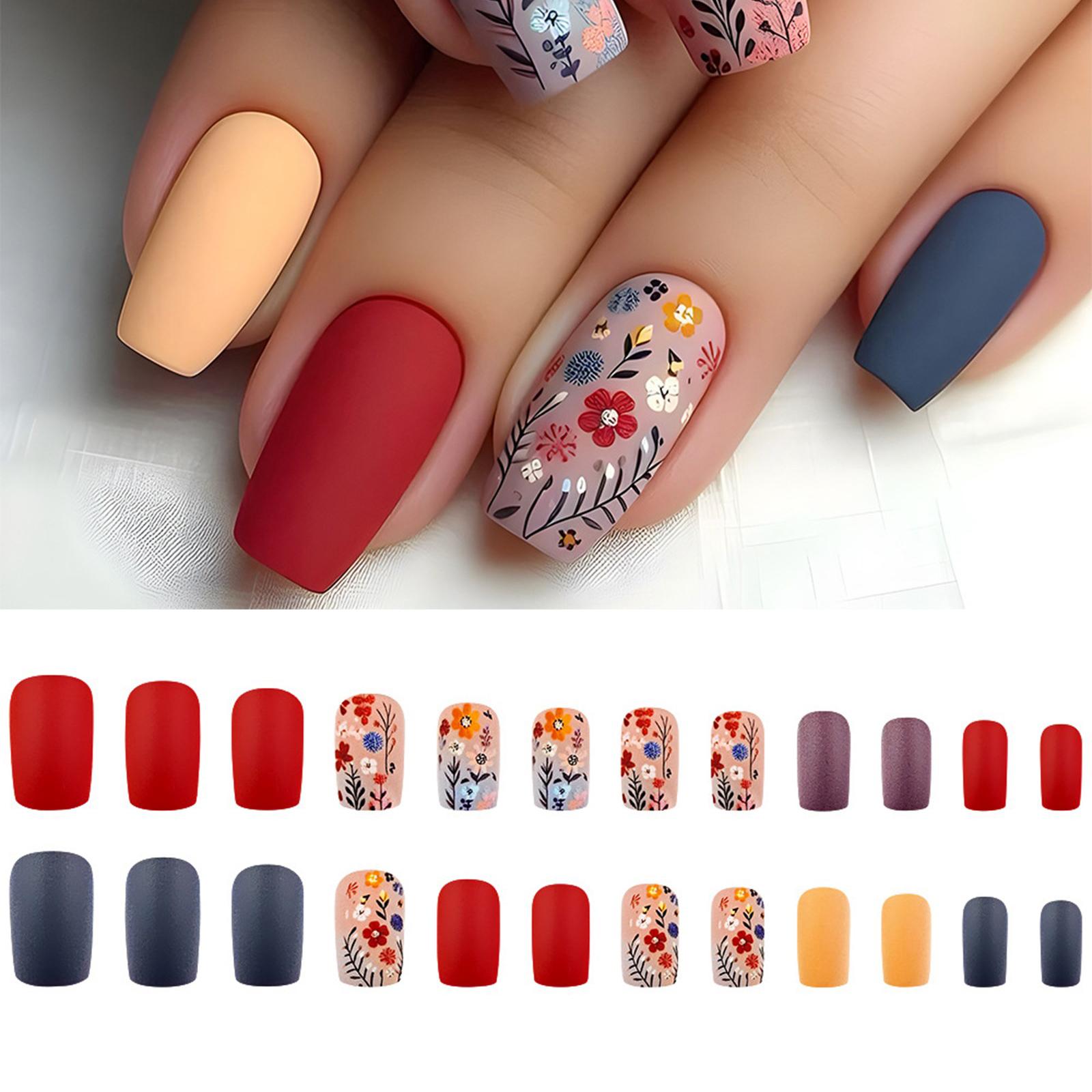 Matte Press on Nail Fake Nail Stick Glues on Nail False Nail Acrylic Nail Artificial False Nail for DIY Nail Art Designs
Matte Press on Nail Fake Nail Stick Glues on Nail False Nail Acrylic Nail Artificial False Nail for DIY Nail Art Designs