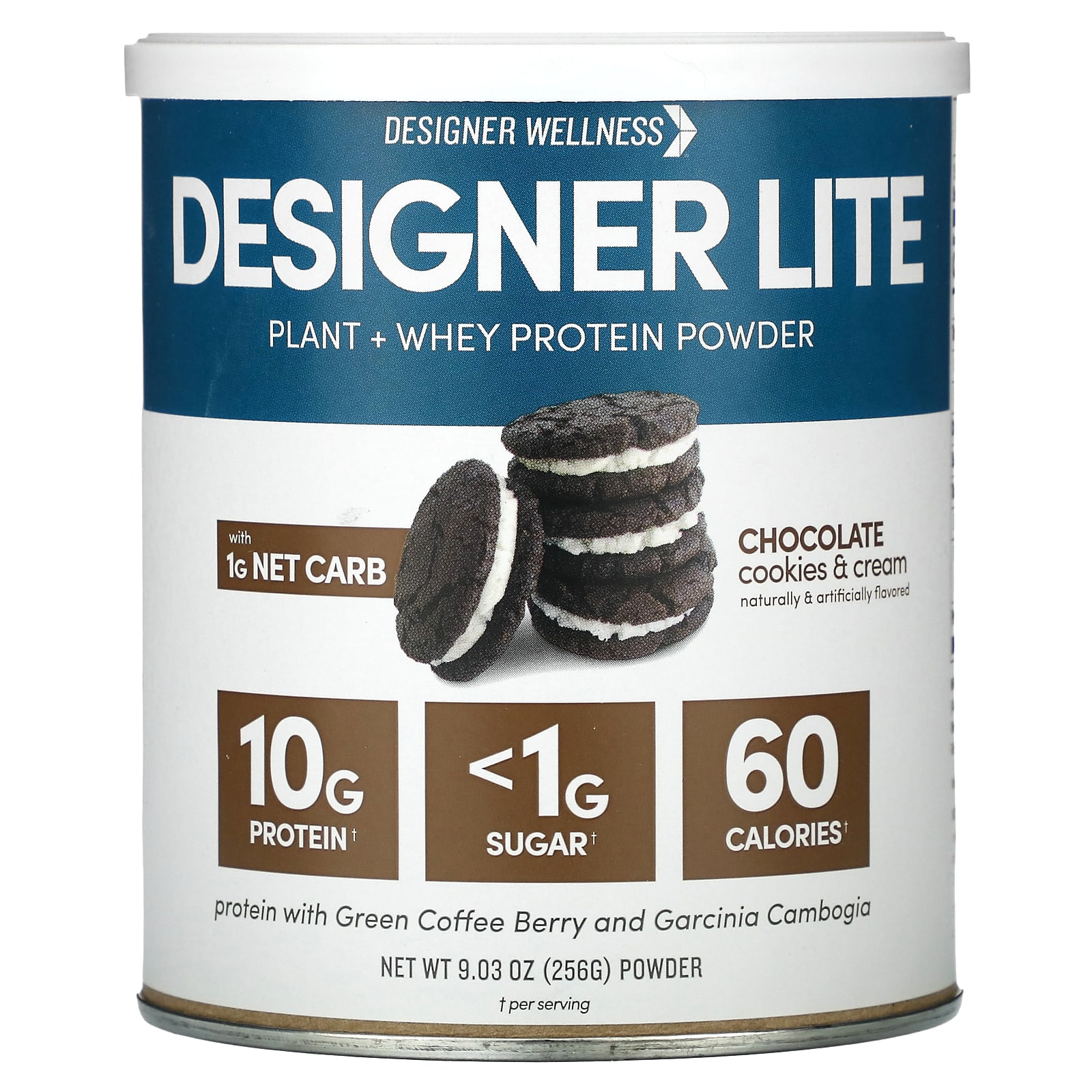 Designer Wellness, Lite Protein, Low-Calorie Natural Protein, Chocolate Cookies & Cream, 9.03 oz (256 g)
Designer Wellness, Lite Protein, Low-Calorie Natural Protein, Chocolate Cookies & Cream, 9.03 oz (256 g)