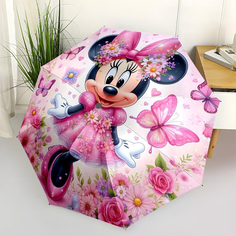 Minnie Mouse Pink Floral Themed Automatic Opening and Closing Umbrella, Brightly Colored 8-rib Portable Umbrella, Suitable for Men and Women
Minnie Mouse Pink Floral Themed Automatic Opening and Closing Umbrella, Brightly Colored 8-rib Portable Umbrella, Suitable for Men and Women