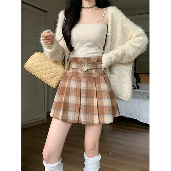 Women s High Waist Plaid Wool A-line Pleated Skirt with Belt - Thickened for Autumn/Winter 2026 Retro Style XL хаки
Women s High Waist Plaid Wool A-line Pleated Skirt with Belt - Thickened for Autumn/Winter 2026 Retro Style XL хаки