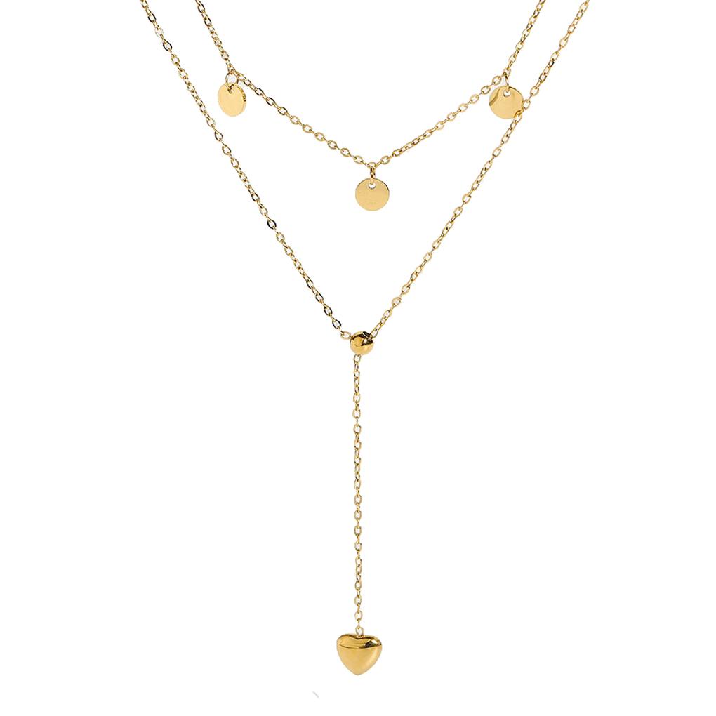 Women Necklace Double Layer Pendant Neck Chain Stainless Steel Choker Party Stylish Jewelry Engagement Decoration
Women Necklace Double Layer Pendant Neck Chain Stainless Steel Choker Party Stylish Jewelry Engagement Decoration