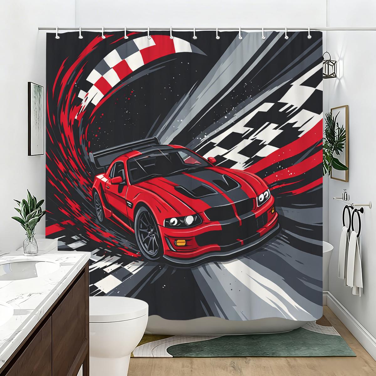 Sports & Vehicle Themed Polyester Shower Curtain - Stylistic 2D Printed Bathroom Decor For Unique Bath Space W60H190(CM)-1 Pcs
Sports & Vehicle Themed Polyester Shower Curtain - Stylistic 2D Printed Bathroom Decor For Unique Bath Space W60H190(CM)-1 Pcs