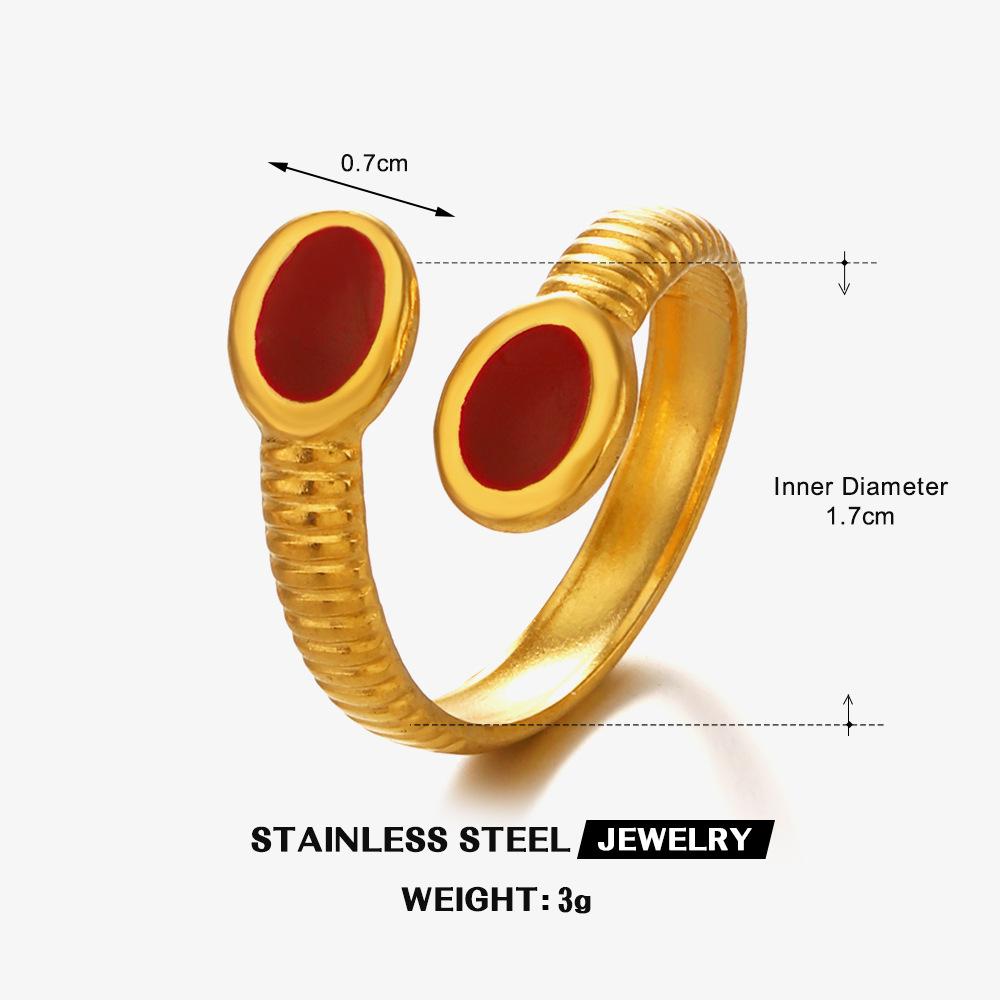 Double Oval Enamel Open Ring Women Stainless Steel Gold Color Trendy Finger Ring Minimalist Geometric Zircon Gift Wholesale Open красный
Double Oval Enamel Open Ring Women Stainless Steel Gold Color Trendy Finger Ring Minimalist Geometric Zircon Gift Wholesale Open красный