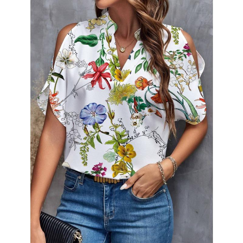Женская рубашка размера плюс, летняя, с принтом, V-образным вырезом, темпераментная, модная, без бретелек, рукава-топ S
Женская рубашка размера плюс, летняя, с принтом, V-образным вырезом, темпераментная, модная, без бретелек, рукава-топ S
