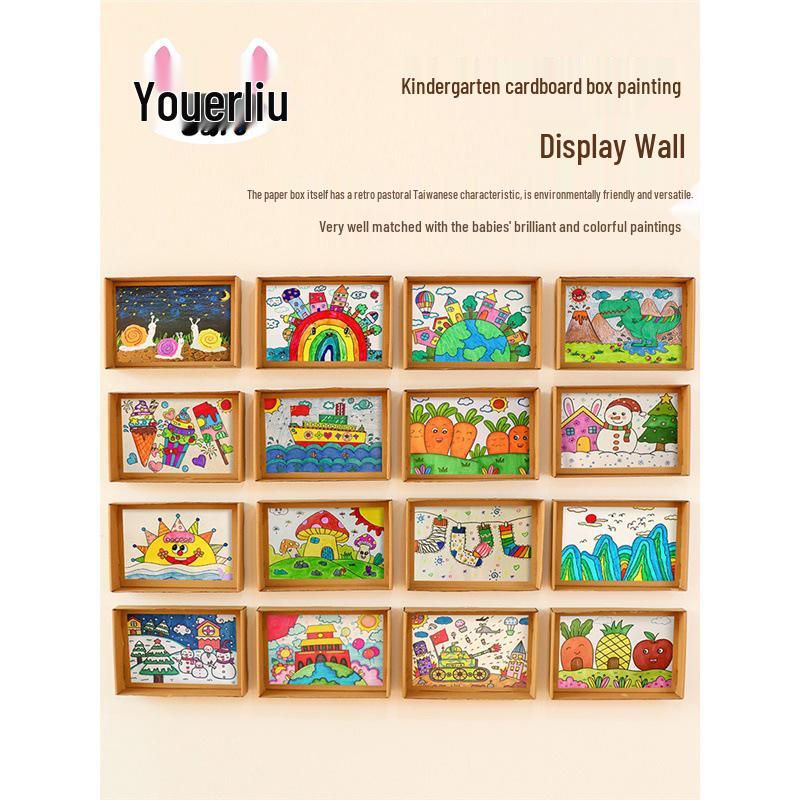 Kindergarten Art Display Kit: Kraft Paper Box, Paintings, Artwork Stickers, Classroom Decoration
Kindergarten Art Display Kit: Kraft Paper Box, Paintings, Artwork Stickers, Classroom Decoration