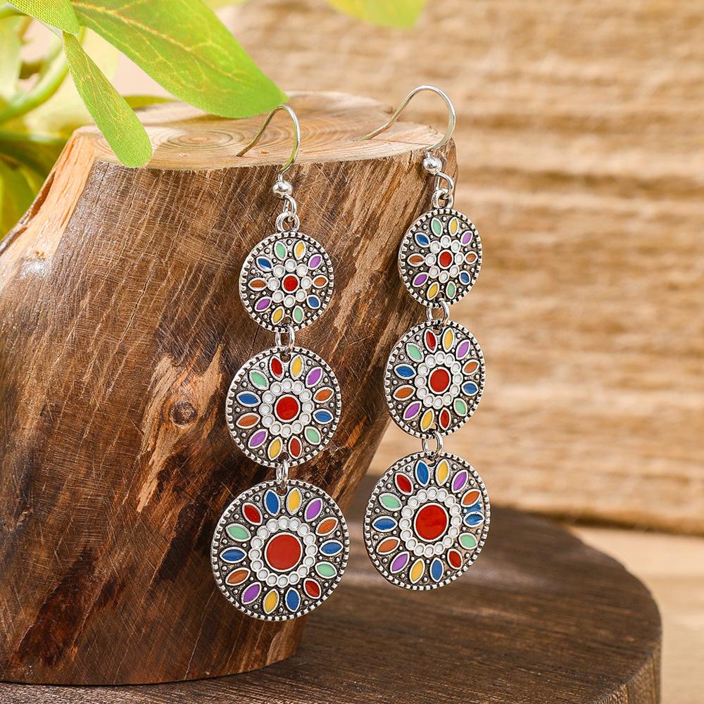12Colors Vintage Multilayer Round Shaped Dangle Earrings for Women Ethnic Drop Glaze Retro Drop Earring Female Vacation Jewelry
12Colors Vintage Multilayer Round Shaped Dangle Earrings for Women Ethnic Drop Glaze Retro Drop Earring Female Vacation Jewelry