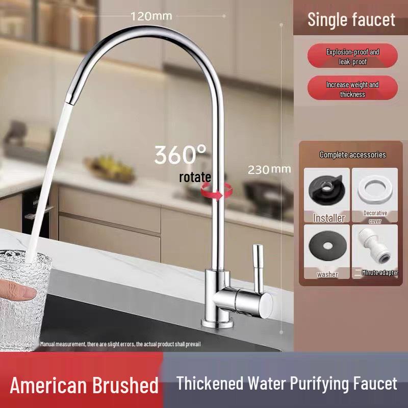 Stainless Steel Kitchen Water Purifier Faucet with Fine Water Filter
Stainless Steel Kitchen Water Purifier Faucet with Fine Water Filter