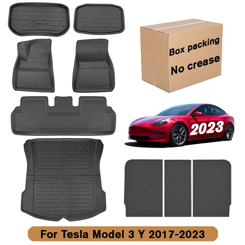 Напольные коврики Коврик в багажник Tesla Model 3 Y с 2023 по 2017 год, левый и правый руль с левым рулем, всепогодные противоскользящие напольные покрытия для автомобиля
Напольные коврики Коврик в багажник Tesla Model 3 Y с 2023 по 2017 год, левый и правый руль с левым рулем, всепогодные противоскользящие напольные покрытия для автомобиля