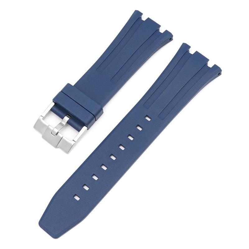 26mm Soft FKM Fluoro Rubber Strap for AP Audemars Piguet Royal Oak 15400/15500/26331 Stainless Steel Butterfly Buckle Watch Band B темно-синього кольору
26mm Soft FKM Fluoro Rubber Strap for AP Audemars Piguet Royal Oak 15400/15500/26331 Stainless Steel Butterfly Buckle Watch Band B темно-синього кольору