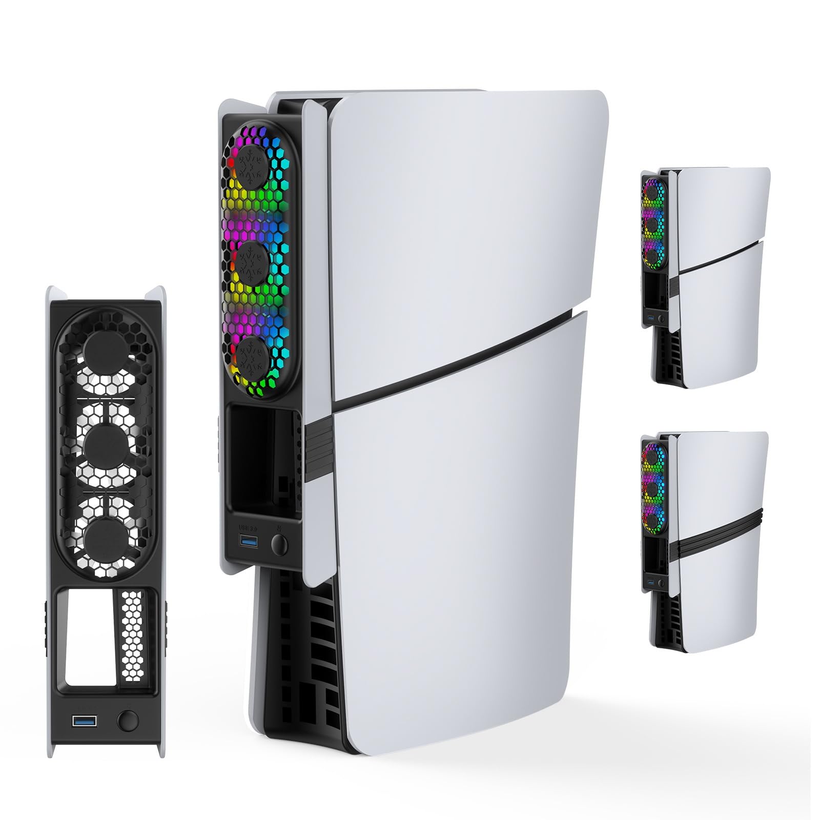 XBERSTAR PS5 Pro Cooling Fan for PS5 Pro/PS5 Slim Controller, Cooling Fan Stand, Rear Fan with RGB Colorful Lights, Cooling Accessories
XBERSTAR PS5 Pro Cooling Fan for PS5 Pro/PS5 Slim Controller, Cooling Fan Stand, Rear Fan with RGB Colorful Lights, Cooling Accessories