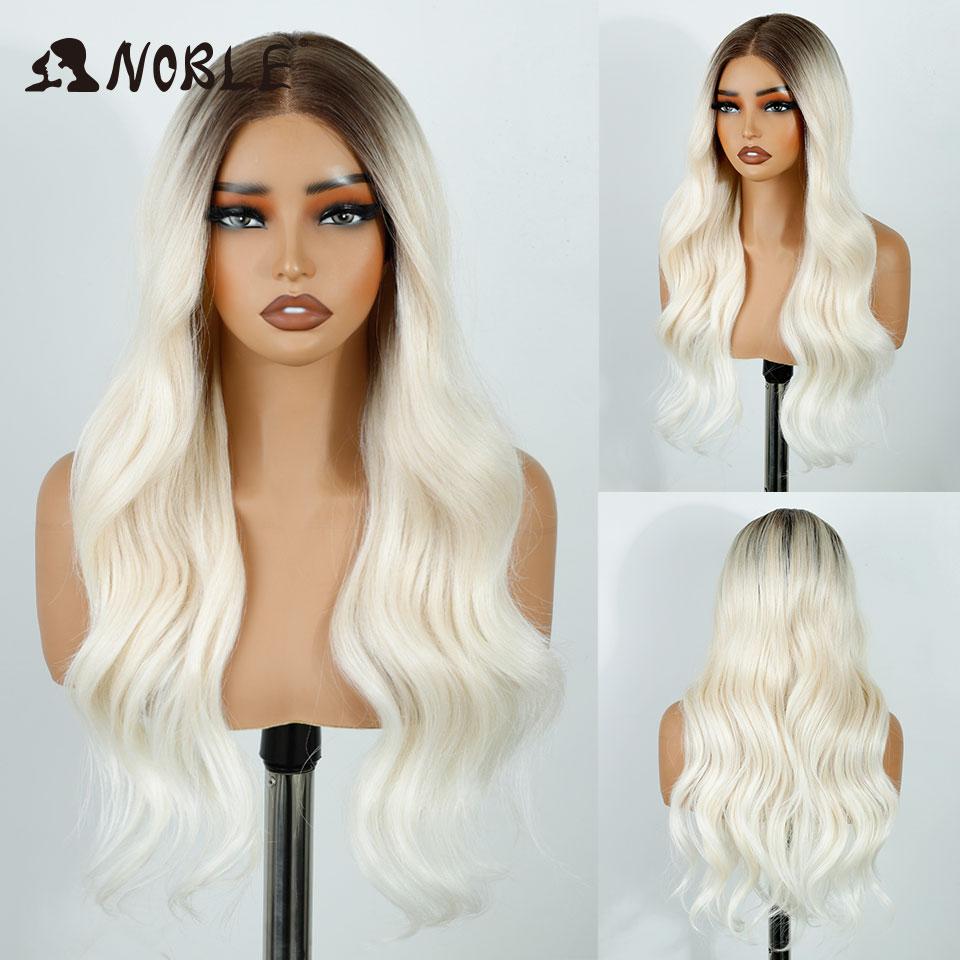 Noble Synthetic Lace Front Wigs For Women 26 Inch Long Wavy Ombre Blonde White Highlight Pre Plucked Pre-Cut Cosplay Lace Wigs (as the picture,26inches&150%)
Noble Synthetic Lace Front Wigs For Women 26 Inch Long Wavy Ombre Blonde White Highlight Pre Plucked Pre-Cut Cosplay Lace Wigs (as the picture,26inches&150%)