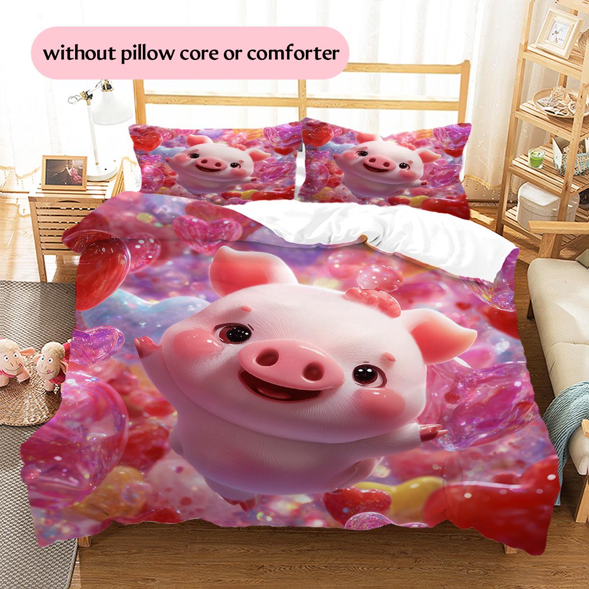 Pink Piglet Pattern Bedding Home Decoration Birthday Gift (1 * duvet cover + 2 * pillowcase, without core) 135x200cm
Pink Piglet Pattern Bedding Home Decoration Birthday Gift (1 * duvet cover + 2 * pillowcase, without core) 135x200cm