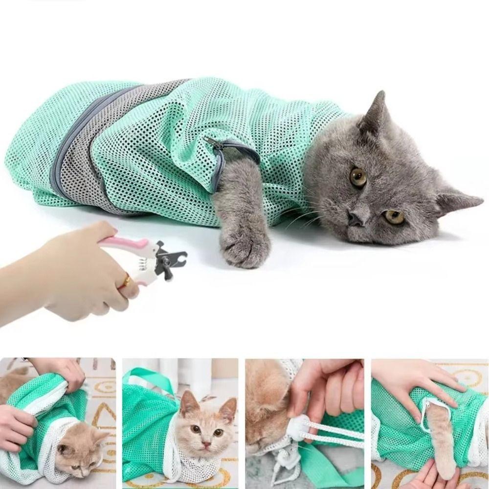 Mesh Cats Washing Bags Adjustable Cat Bathing Bag Cat Grooming Shower Bag for Nail Trimming рожевий
Mesh Cats Washing Bags Adjustable Cat Bathing Bag Cat Grooming Shower Bag for Nail Trimming рожевий