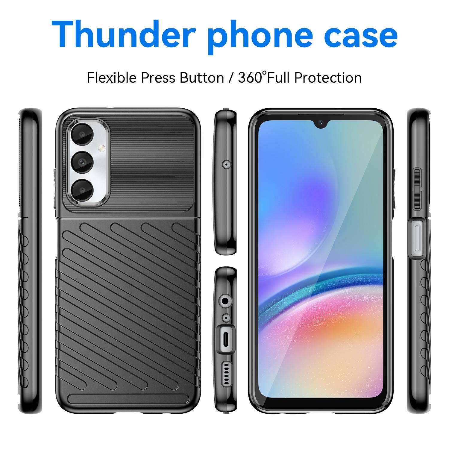 Thunder Series For Samsung Galaxy M14 4G/A05s 4G Case Thickened TPU Twill Texture Back Phone Cover Black
Thunder Series For Samsung Galaxy M14 4G/A05s 4G Case Thickened TPU Twill Texture Back Phone Cover Black