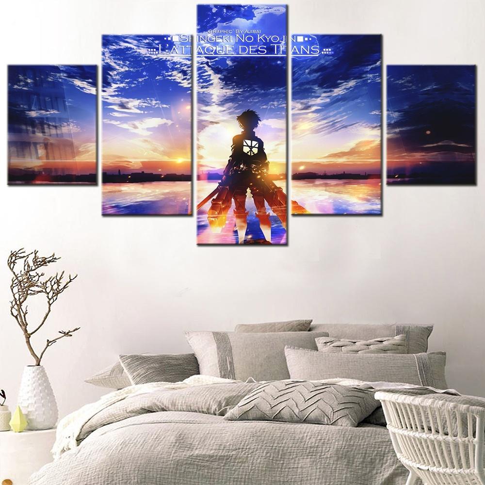 5 Pieces Modern Canvas Wall Art Poster Painting Anime Attack On Titan Wallpaper Picture Print Home Decor Living Room Cool Mural 20x35 20x45 20x55cm
5 Pieces Modern Canvas Wall Art Poster Painting Anime Attack On Titan Wallpaper Picture Print Home Decor Living Room Cool Mural 20x35 20x45 20x55cm