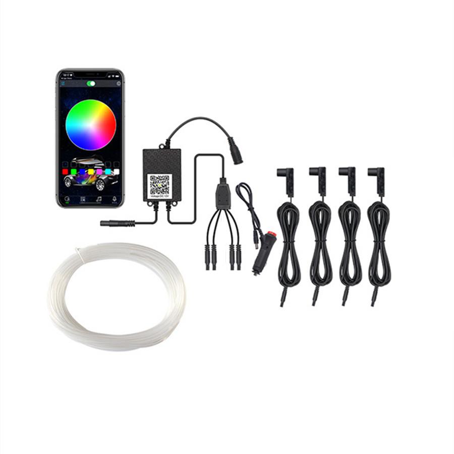 4-in-1 RGB LED strip for creating an atmosphere in the car interior, 5 m fiber optic strips, app control
4-in-1 RGB LED strip for creating an atmosphere in the car interior, 5 m fiber optic strips, app control