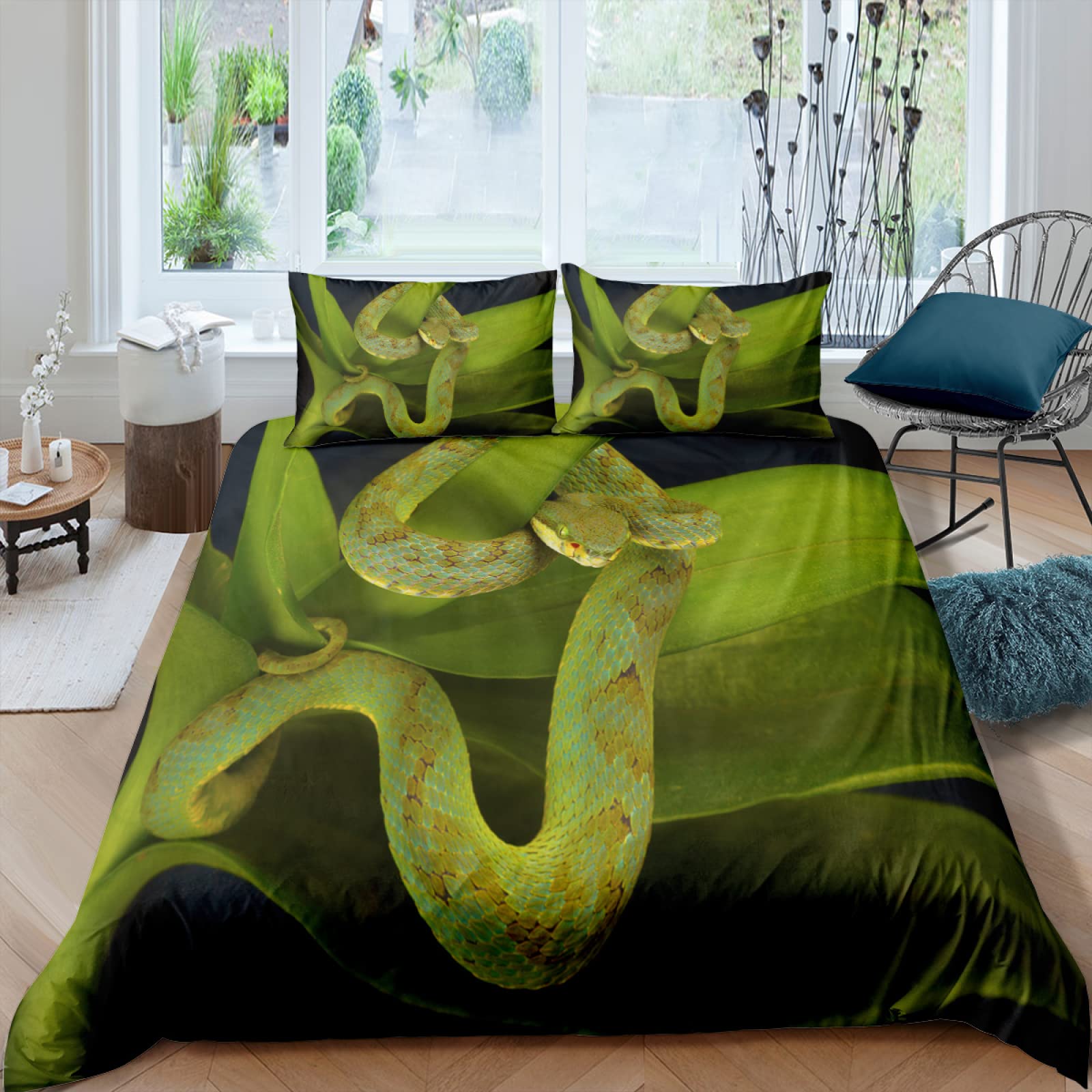 Snake Flower Grass Moon Polyester Duvet Cover Set For Kids Boy Girls Butterfly Animal Bedspreads Cover With PillowCase Twin Size EU single(135x200cm)
Snake Flower Grass Moon Polyester Duvet Cover Set For Kids Boy Girls Butterfly Animal Bedspreads Cover With PillowCase Twin Size EU single(135x200cm)