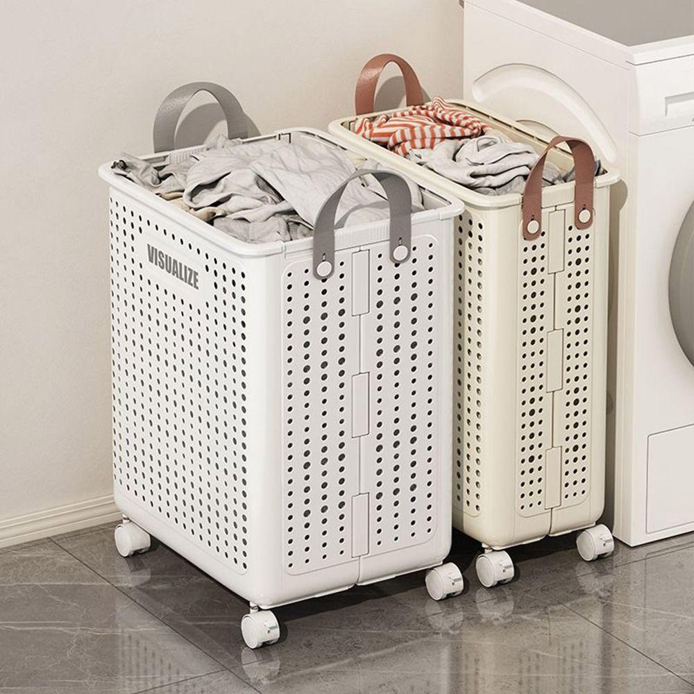 Plastic Wheeled Folding Laundry Basket Space Saving Mobile Laundry Basket Laundry Room M
Plastic Wheeled Folding Laundry Basket Space Saving Mobile Laundry Basket Laundry Room M