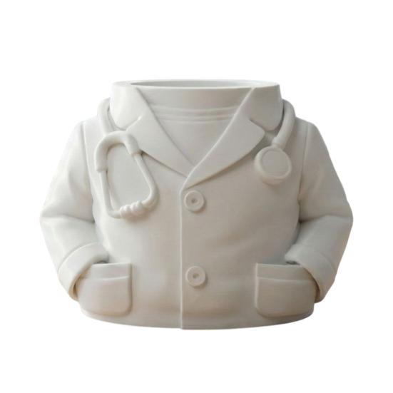 Органайзер для ручок та настільний органайзер у стилі лабораторного халата з мініатюрним стетоскопом, медичний багатосекційний настільний органайзер білий
Органайзер для ручок та настільний органайзер у стилі лабораторного халата з мініатюрним стетоскопом, медичний багатосекційний настільний органайзер білий