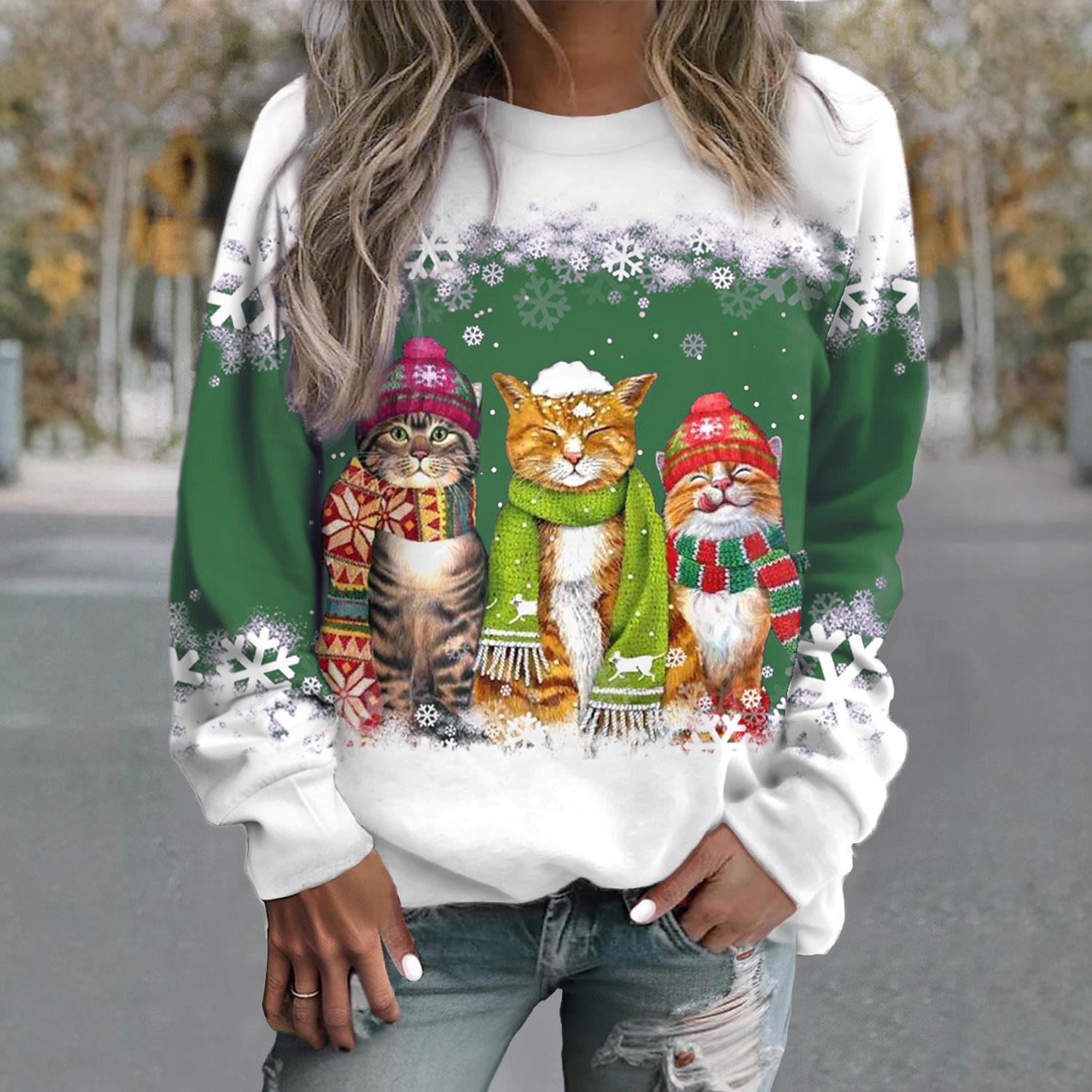 Весенне-осенний топ с круглым вырезом и 3D-принтом с кошачьим узором, модная повседневная женская футболка с длинным рукавом 5XL зелёный
Весенне-осенний топ с круглым вырезом и 3D-принтом с кошачьим узором, модная повседневная женская футболка с длинным рукавом 5XL зелёный