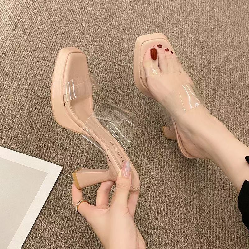 New beautiful transparent high heels Internet celebrity fashion versatile temperament fairy sandals long wear not tired feet women s shoes summer 35
New beautiful transparent high heels Internet celebrity fashion versatile temperament fairy sandals long wear not tired feet women s shoes summer 35