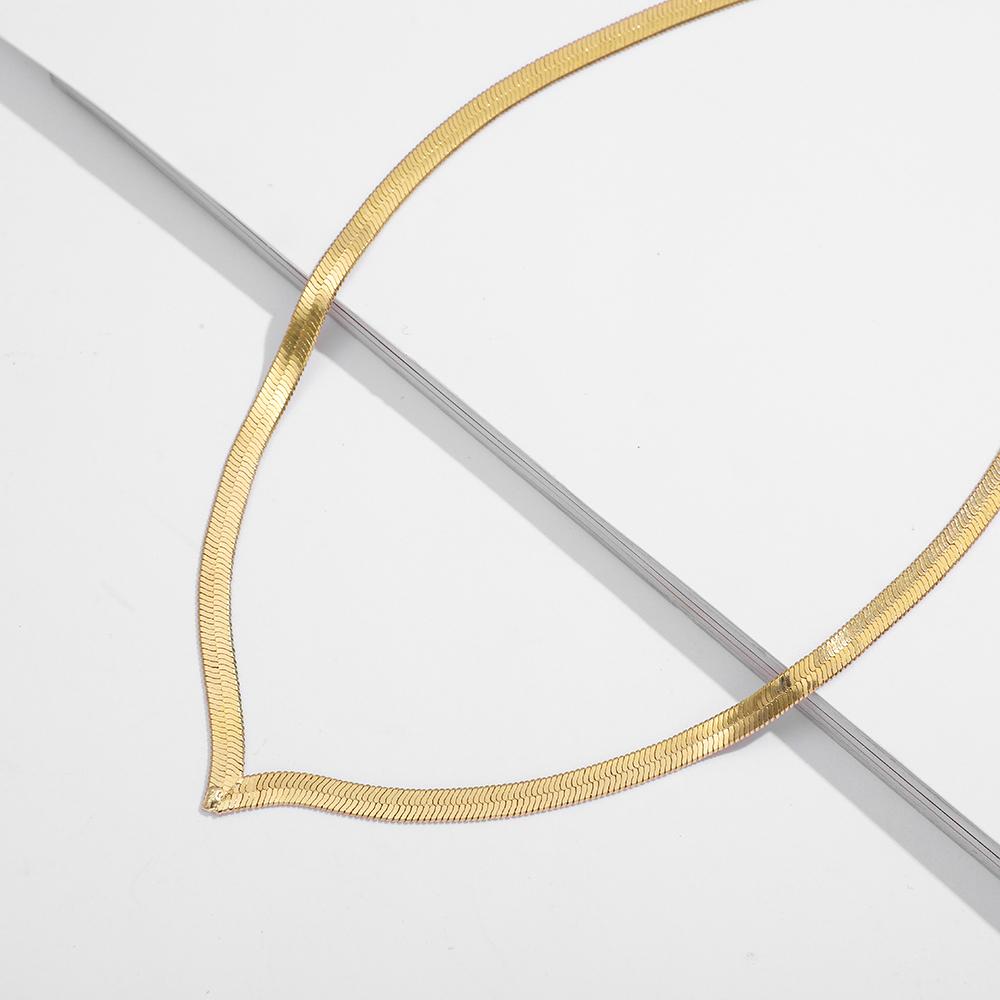 Gold Color Mixed Snake Chain Necklace for Women Punk Rock Gold-plated Flat Herringbone Link Choker Collar Zircon
Gold Color Mixed Snake Chain Necklace for Women Punk Rock Gold-plated Flat Herringbone Link Choker Collar Zircon