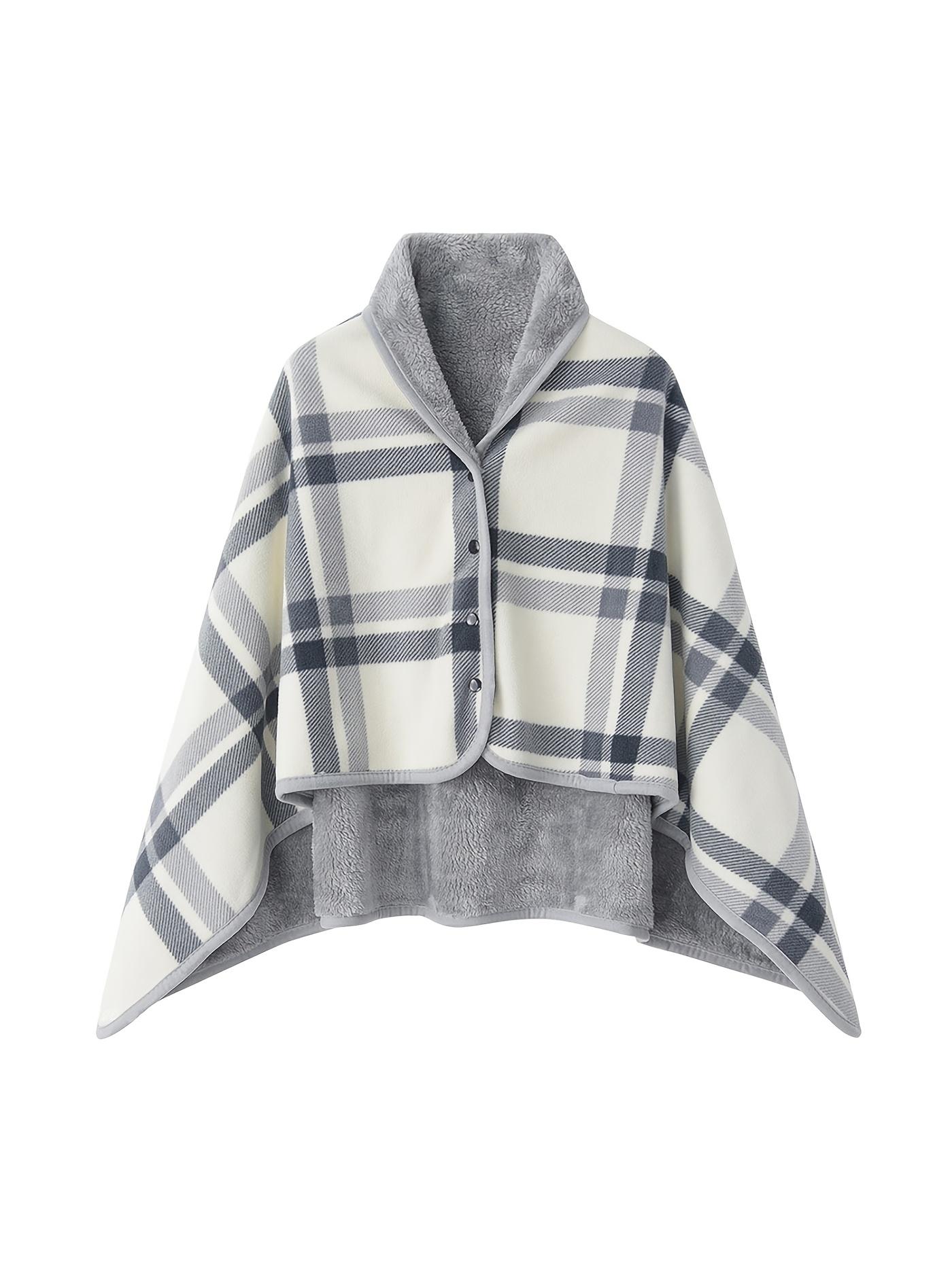 Shawl Cape Blanket Autumn Winter Thickened Warm Air Conditioning Nap Flannel Buttoned Cover Blanket білий
Shawl Cape Blanket Autumn Winter Thickened Warm Air Conditioning Nap Flannel Buttoned Cover Blanket білий