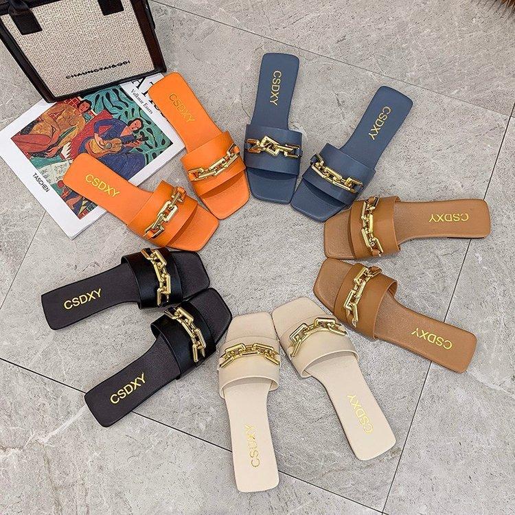 Cool slippers women s summer new one-character metal chain outer wear fashion ladies shoes41-42 42 помаранчевий
Cool slippers women s summer new one-character metal chain outer wear fashion ladies shoes41-42 42 помаранчевий