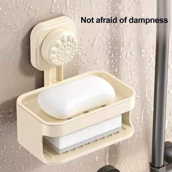 Suction Cup Soap Dish with Drainage Holes Double-Layer Wall Mounted Self Draining Bathroom Soap Dish Holder
Suction Cup Soap Dish with Drainage Holes Double-Layer Wall Mounted Self Draining Bathroom Soap Dish Holder