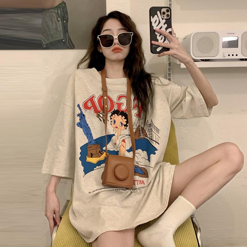 American Style Vintage Large Size Cotton T-Shirt Women s Retro Short Sleeve Summer Top Casual Loose Fit Round Neck Tshirts M
American Style Vintage Large Size Cotton T-Shirt Women s Retro Short Sleeve Summer Top Casual Loose Fit Round Neck Tshirts M