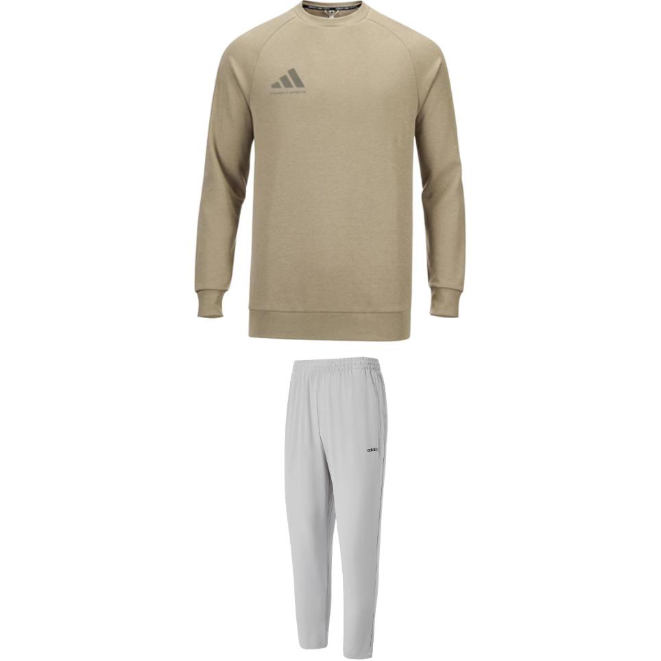 Adidas Soft And Comfortable Crew Neck Pullover Long Sleeve Top Breathable Solid Color Cuffed Pants Casual Sports Set Men Sets JI5689+ACLLSPS3CS-GYDG S
Adidas Soft And Comfortable Crew Neck Pullover Long Sleeve Top Breathable Solid Color Cuffed Pants Casual Sports Set Men Sets JI5689+ACLLSPS3CS-GYDG S