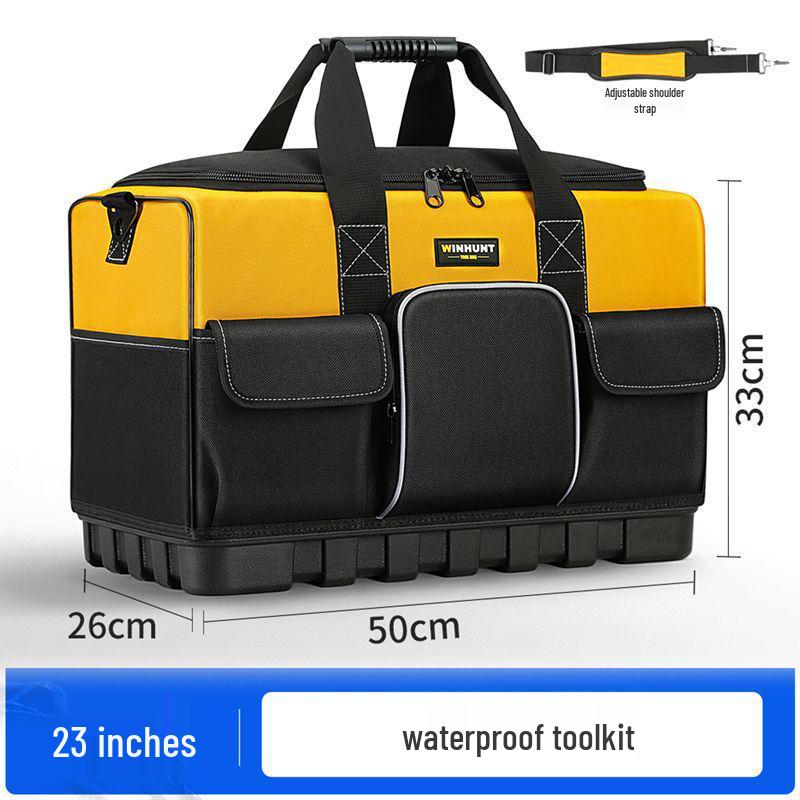 Міцна водонепроникна сумка для інструментів електрика з пластиковим дном
Міцна водонепроникна сумка для інструментів електрика з пластиковим дном
