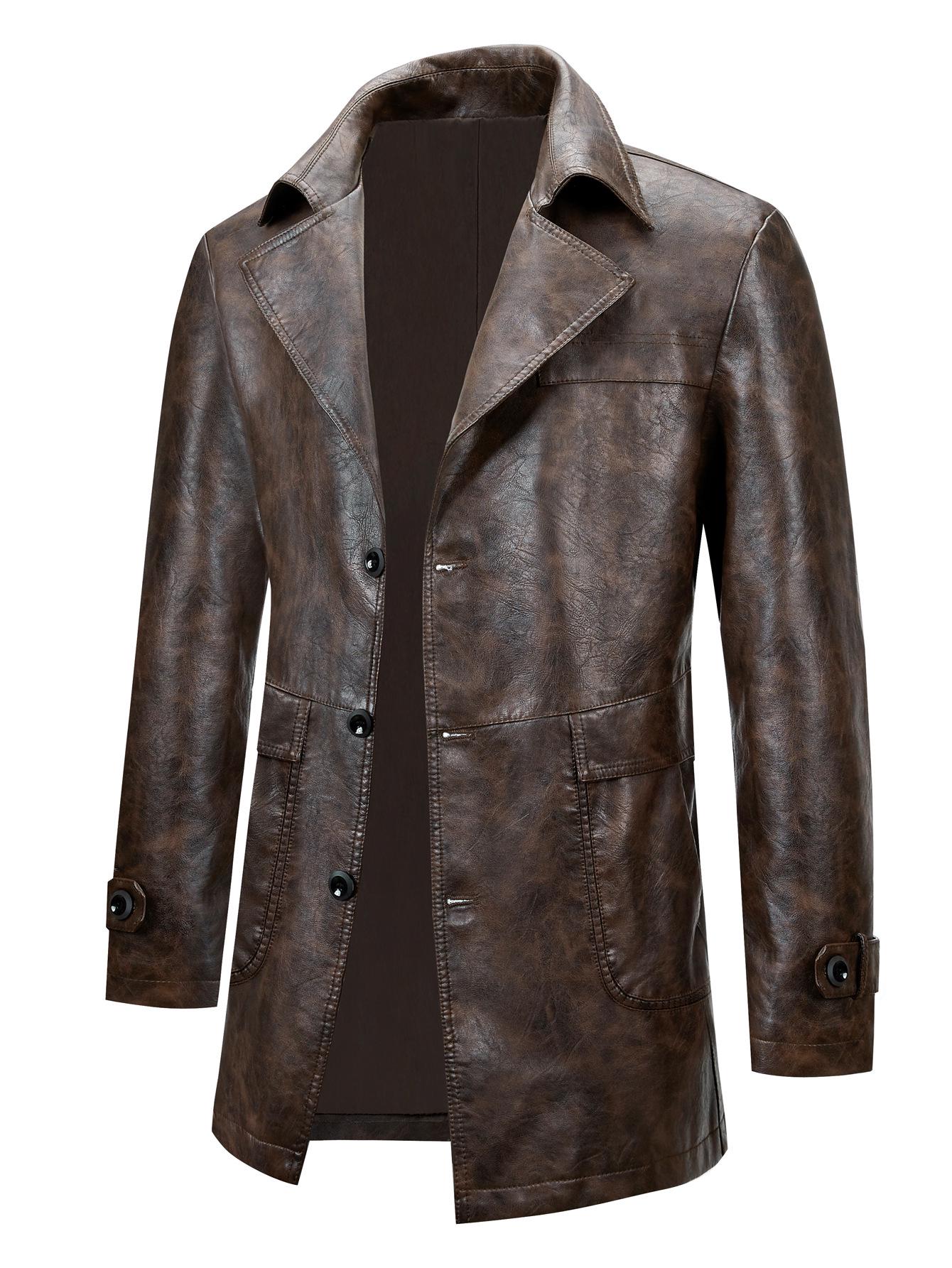 Men s European Mid-Length PU Leather Blazer Jacket M
Men s European Mid-Length PU Leather Blazer Jacket M