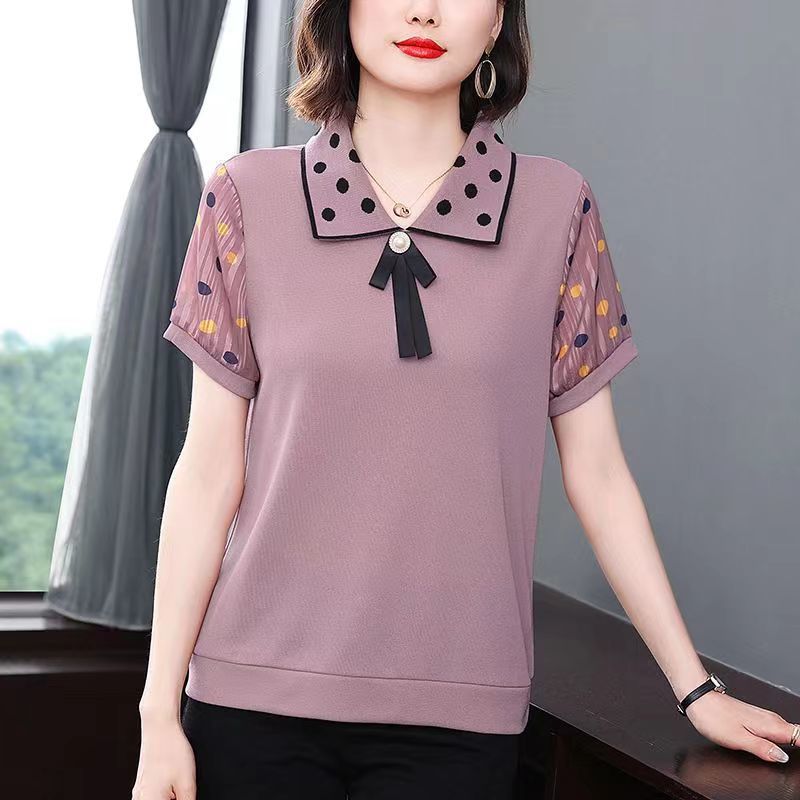 Летняя Новая Мода Рубашка с Отложным Воротником Повседневная в Горошек Принт Пэчворк Шик Бант Женская Одежда Свободная Блузка с Коротким Рукавом XXXL фиолетовый
Летняя Новая Мода Рубашка с Отложным Воротником Повседневная в Горошек Принт Пэчворк Шик Бант Женская Одежда Свободная Блузка с Коротким Рукавом XXXL фиолетовый