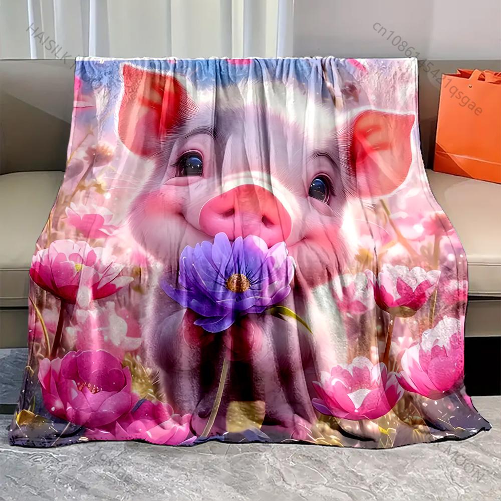 Cute Pigs and Flowers Print Blanket Warm Soft Luxury Gifts for Children Adults Suitable for Home Sofa Bed Travel RV Large Size 75x90cm
Cute Pigs and Flowers Print Blanket Warm Soft Luxury Gifts for Children Adults Suitable for Home Sofa Bed Travel RV Large Size 75x90cm