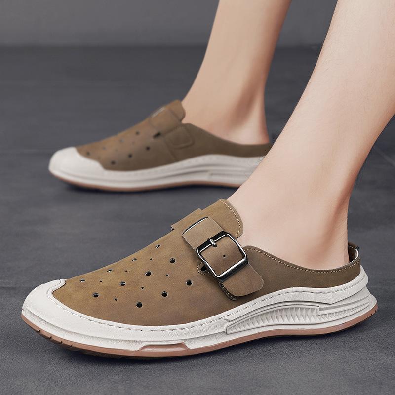 Baotou slippers men s summer breathable outside wear one pedal without heel half drag outdoor beach cool slippers 38 хакі
Baotou slippers men s summer breathable outside wear one pedal without heel half drag outdoor beach cool slippers 38 хакі