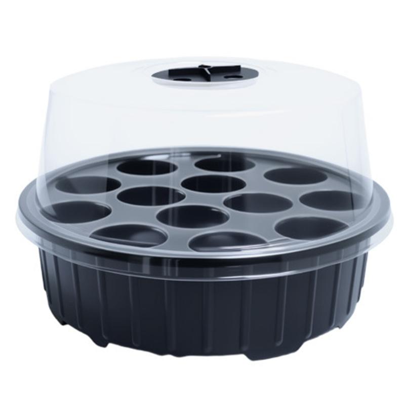 Stackable Seedling Starter 13 Hole Round Seedling Starter Tray Nursery Pots Seedling Tray Growing Flower Pot Planting чорний
Stackable Seedling Starter 13 Hole Round Seedling Starter Tray Nursery Pots Seedling Tray Growing Flower Pot Planting чорний