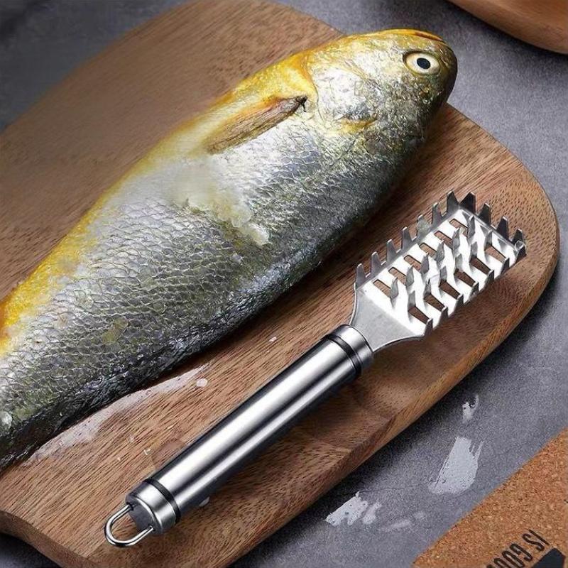 1Pc Stainless Steel Fish Scale Knife Scale Scraper Sawtooth Scraping Boning Filleting Cut Scrape Dig Maw Knife срібний
1Pc Stainless Steel Fish Scale Knife Scale Scraper Sawtooth Scraping Boning Filleting Cut Scrape Dig Maw Knife срібний