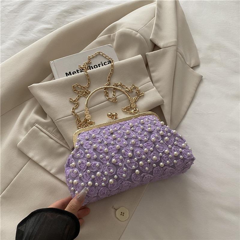 Pearl clip women s bag sweet wind cheongsam dinner bag vacation fashion chain shoulder messenger bag фиолетовый
Pearl clip women s bag sweet wind cheongsam dinner bag vacation fashion chain shoulder messenger bag фиолетовый