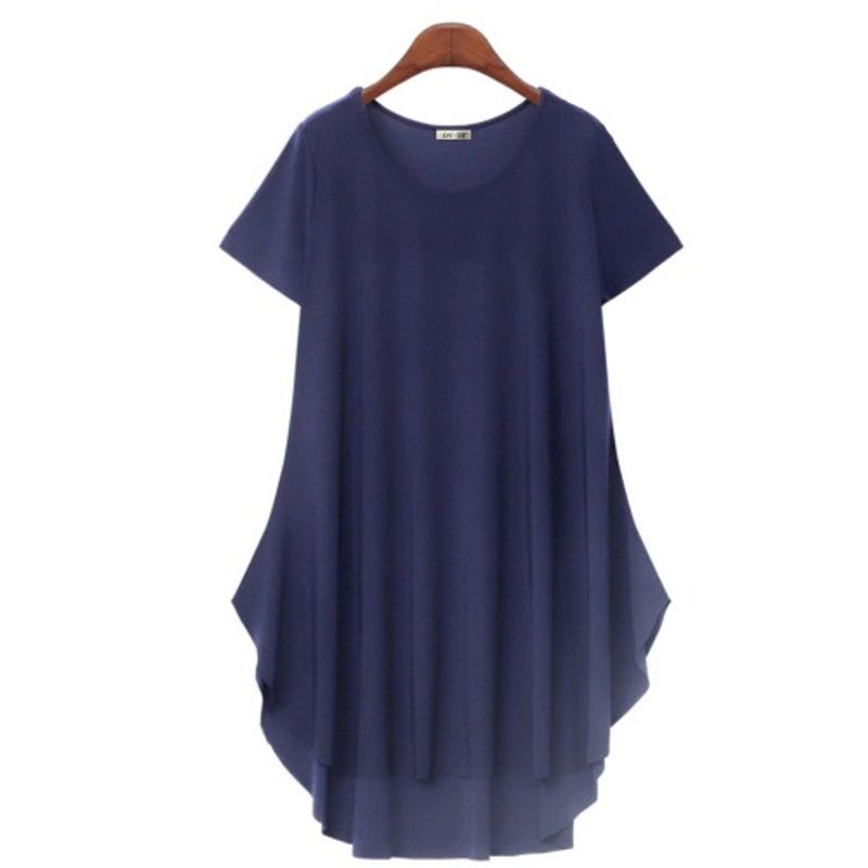 Cross-Border Foreign Trade Casual Minimalist Summer New round Neck Dark Blue Loose Short Oversleeves Front Short Back Length Dress Dark Blue 4XL
Cross-Border Foreign Trade Casual Minimalist Summer New round Neck Dark Blue Loose Short Oversleeves Front Short Back Length Dress Dark Blue 4XL