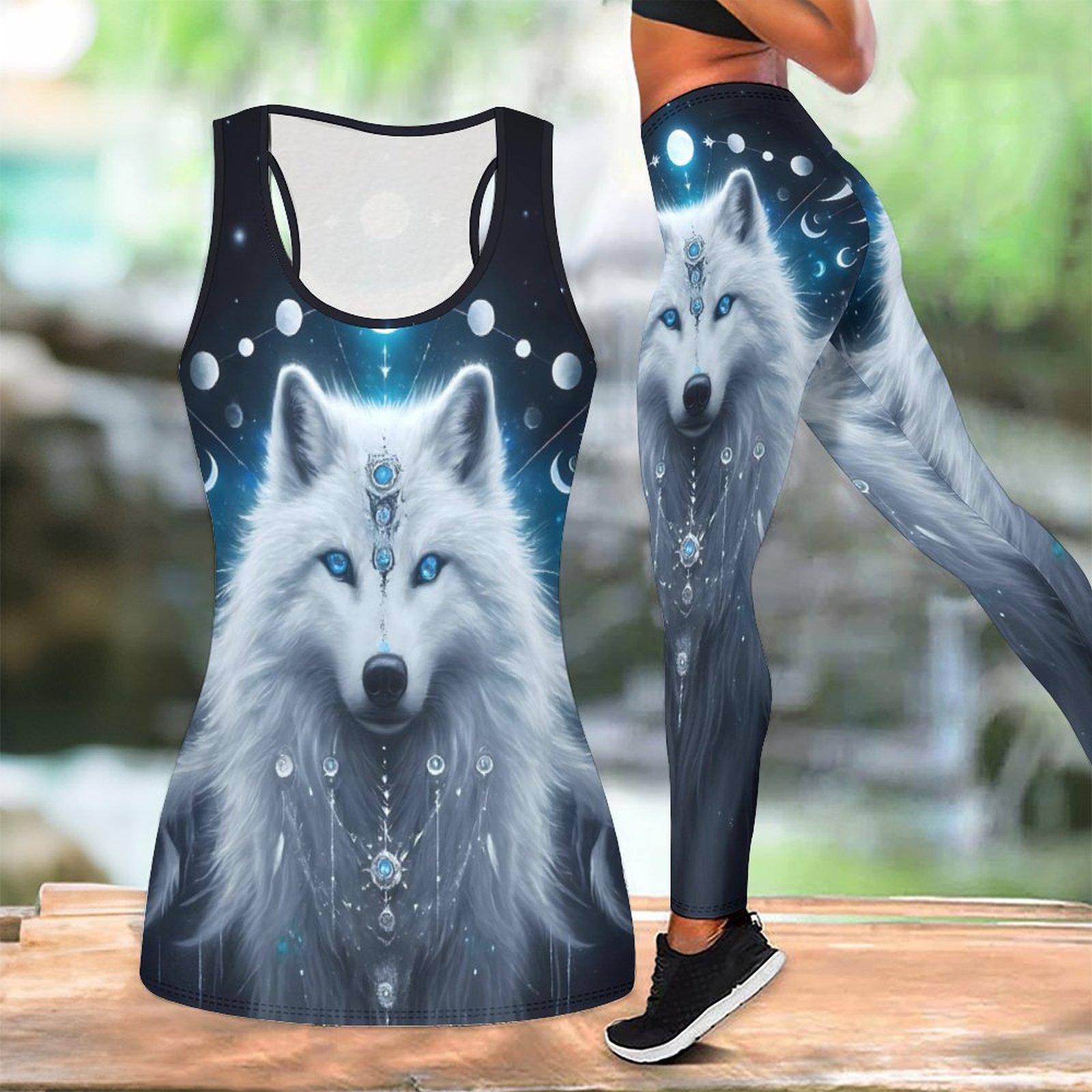 Fierce Wolf Pattern Print Yoga Outfit for Women Fashion Workout Leggings Fitness Sports Casual Yoga Set Sports Suit 8XL темно-синього кольору
Fierce Wolf Pattern Print Yoga Outfit for Women Fashion Workout Leggings Fitness Sports Casual Yoga Set Sports Suit 8XL темно-синього кольору